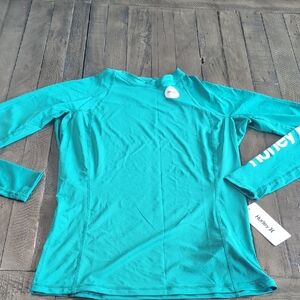 Hurley Aqua Long Sleeve Top